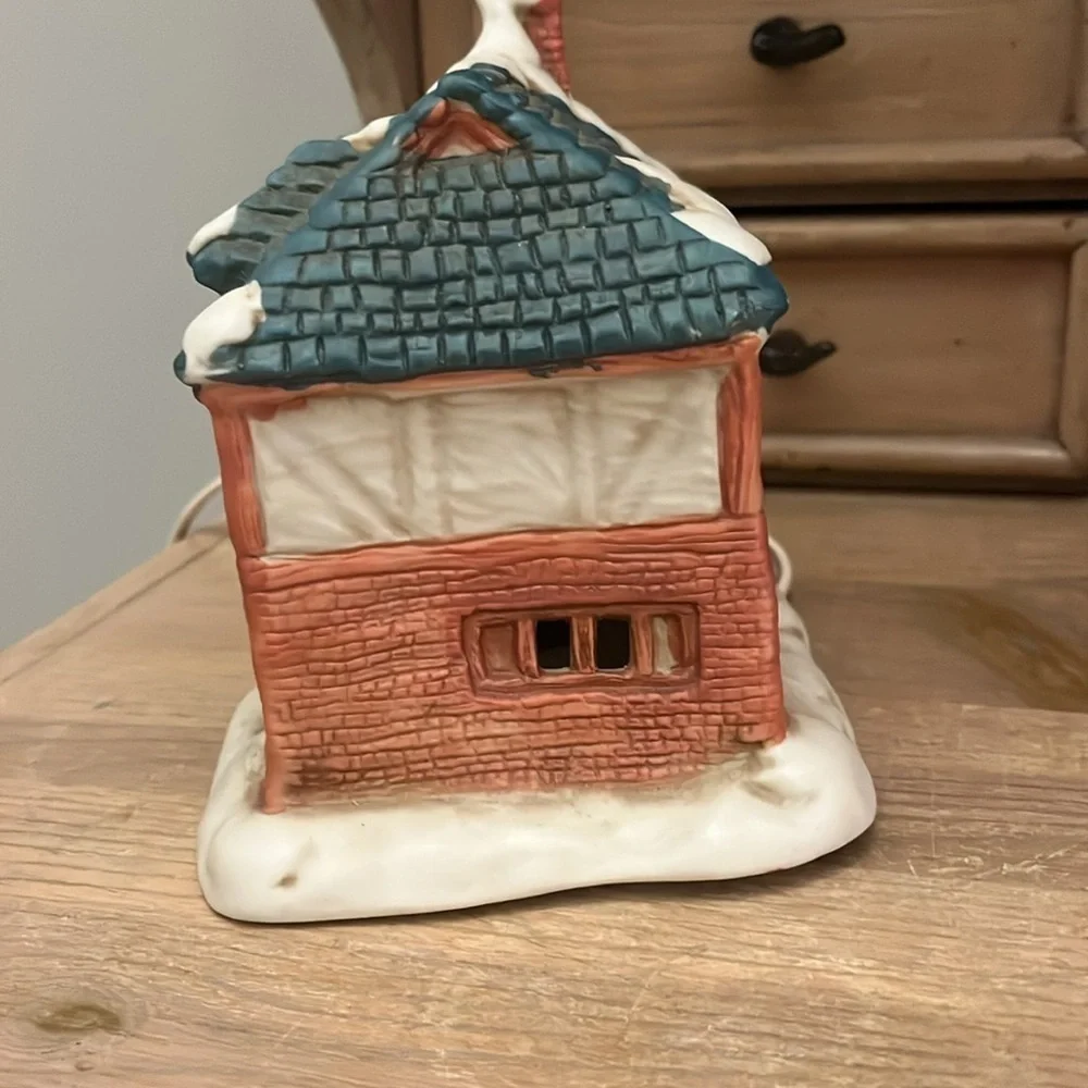 Kurt Adler Dickens Cottage Bakery Lighted House 1989 Collectible Ceramic Vintage